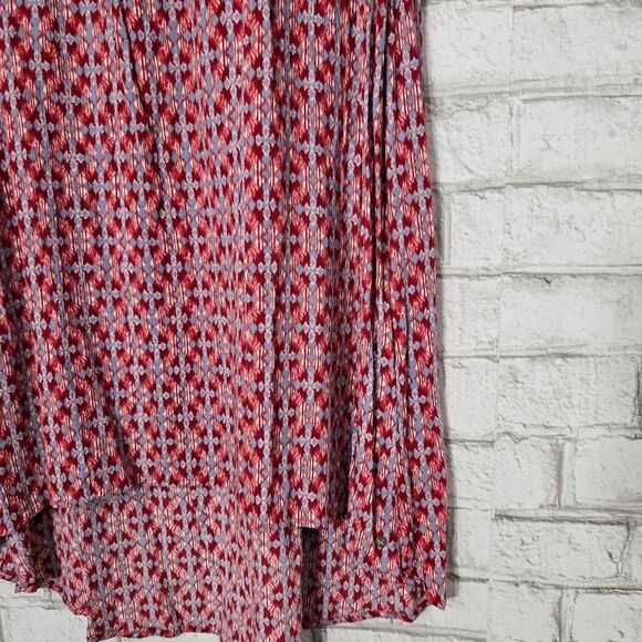 Eddie Bauer cute red and blue midi dress - Picture 7 of 15